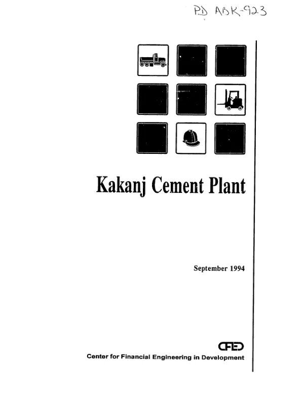Final report -- Kakanj cement plant