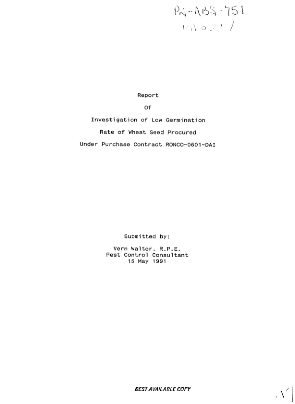 Project assistance completion report for the agriculture and rural development technical services project (LAC TECH I, 598-0654)