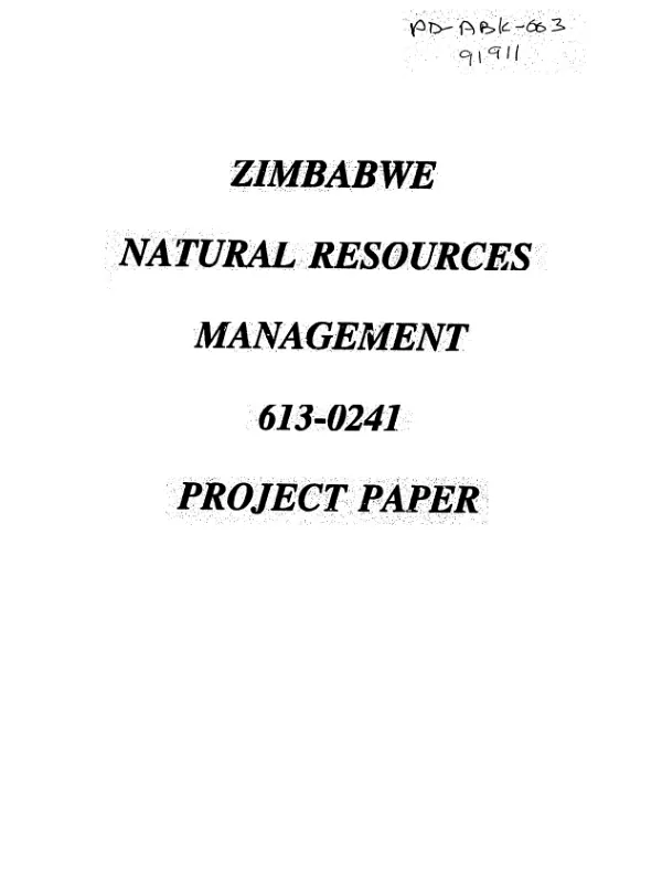 Natural resources management