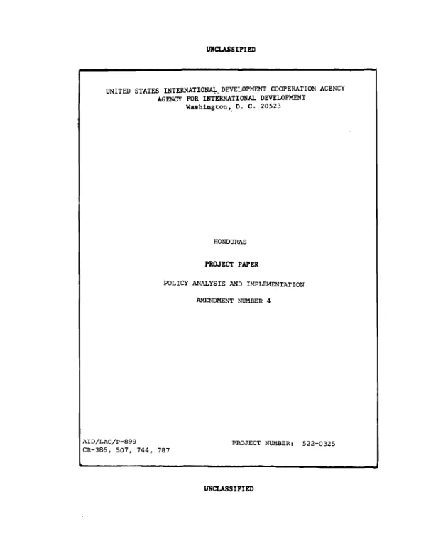 Policy analysis and implementation : amendment no. 4