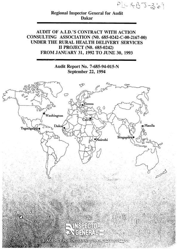 Audit of AID"s contract with Action Consulting Association (no. 685-0242-C-00-2167-00) under the rural health delivery services II project (no. 685-0242) from January 31, 1992 to June 30, 1993