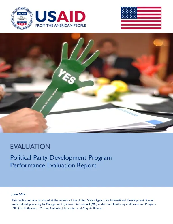 Political party development program : performance evaluation report
