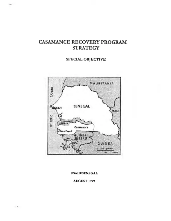 Casamance recovery program strategy : special objective