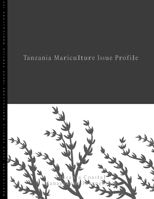 Tanzania mariculture issue profile