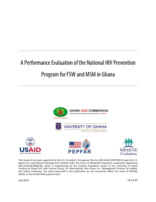 A performance evaluation of the national HIV prevention program for FSW and MSM in Ghana
