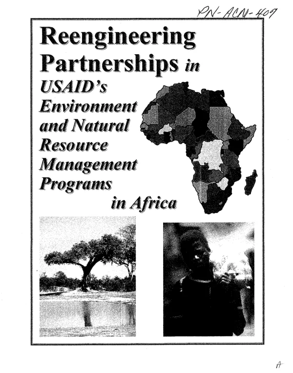 Reengineering partnerships in USAID"s environment and natural resource management programs in Africa
