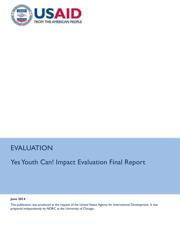 Yes youth can! impact evaluation : final report