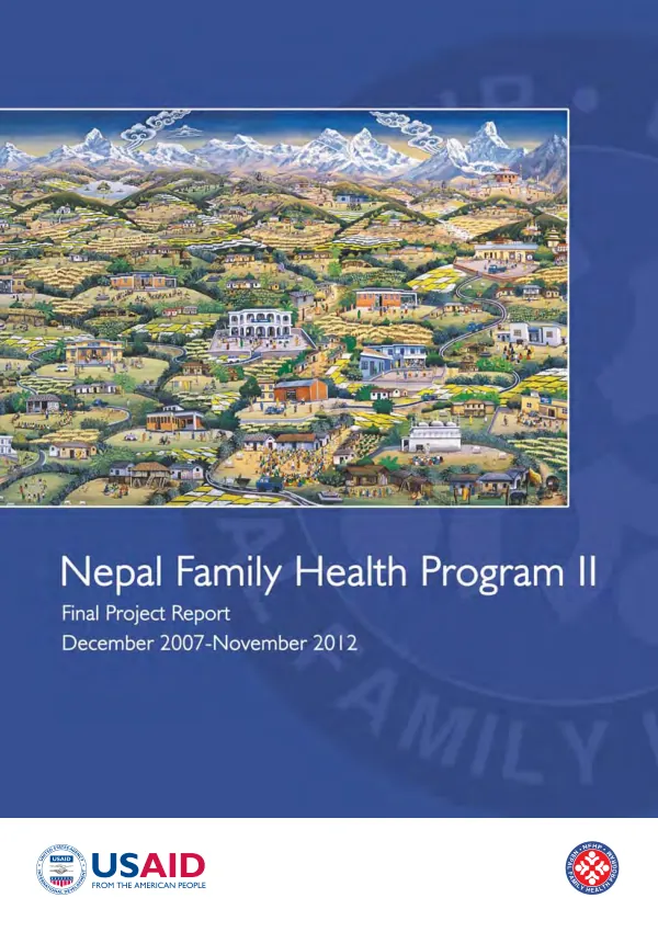 Nepal family health program II : final report, December 2007-November 2012