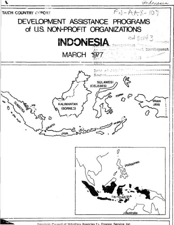 Development assistance programs of US non-profit organizations : Indonesia