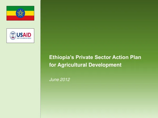 Ethiopia Private Sector Action Plan