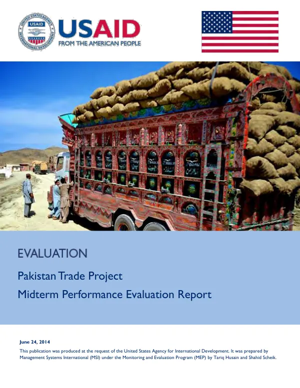 Pakistan trade project : midterm performance evaluation report