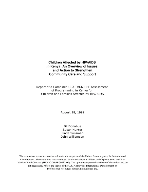 Mid-term process evaluation of training for development, USAID/Kenya
