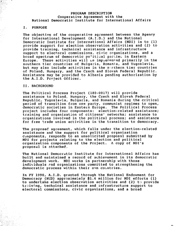 Political process project : amendment no. 1