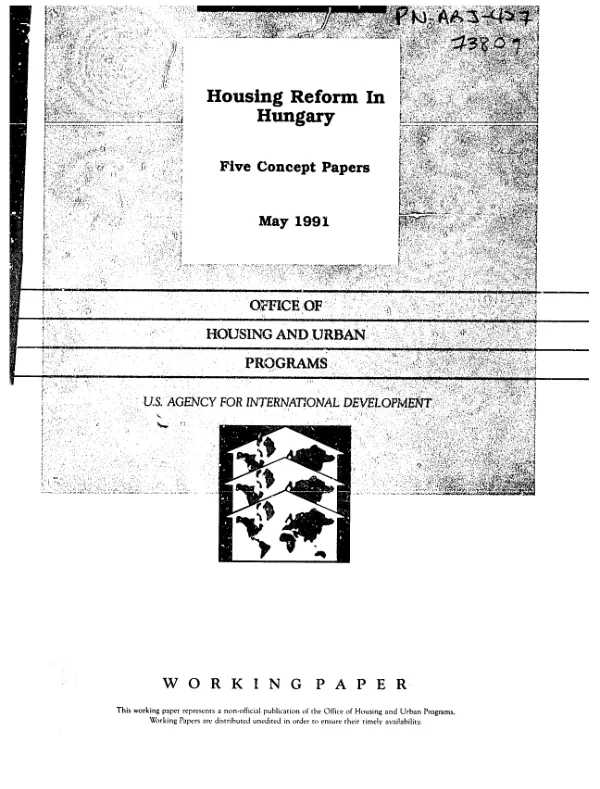 Housing reform in Hungary : five concept papers