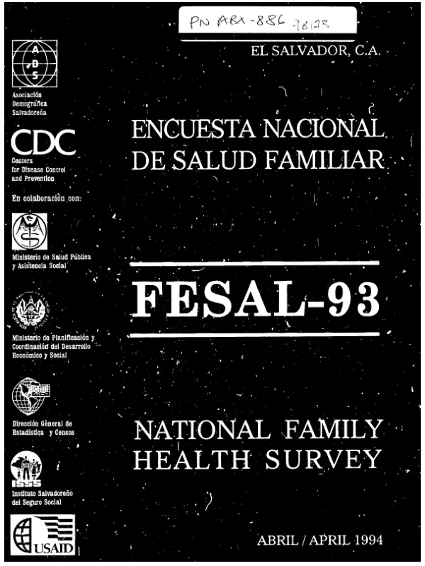 Encuesta nacional de salud familiar (FESAL-93) = National family health survey (FESAL-93)