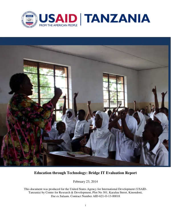 Education through technology : bridge IT evaluation report