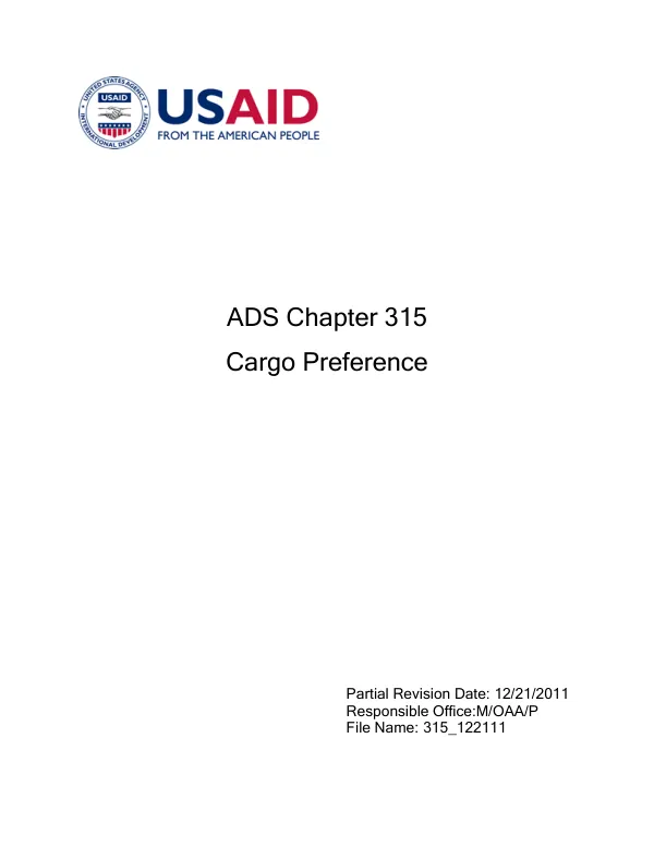 ADS chapter 315 : cargo preference