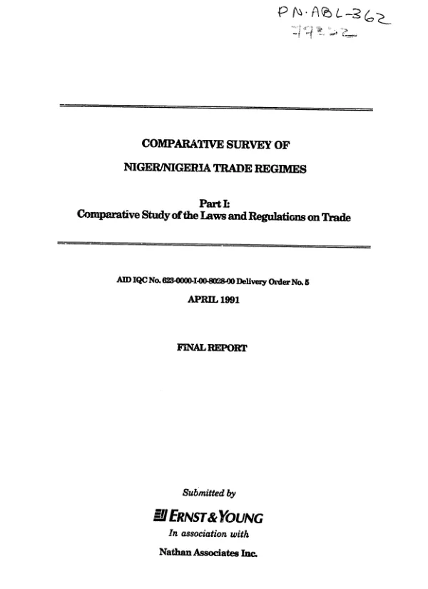 Comparative study of the laws and regulations on trade