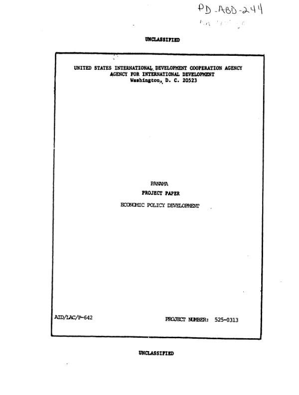 Economic policy development