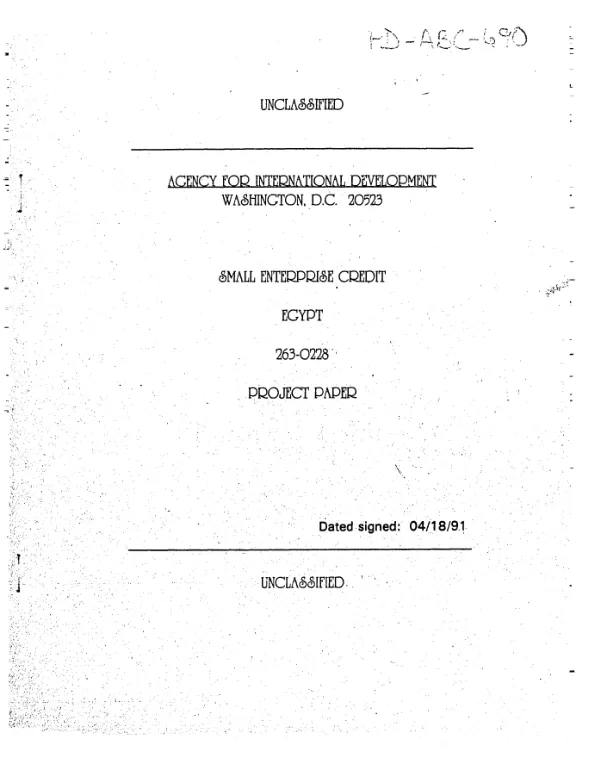 Small enterprise credit
