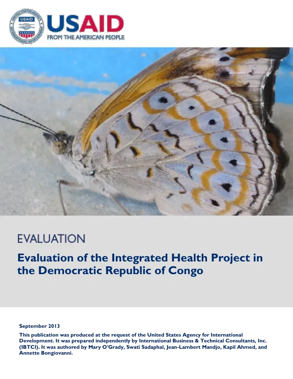 Evaluation of the integrated health program in the Democratic Republic of Congo