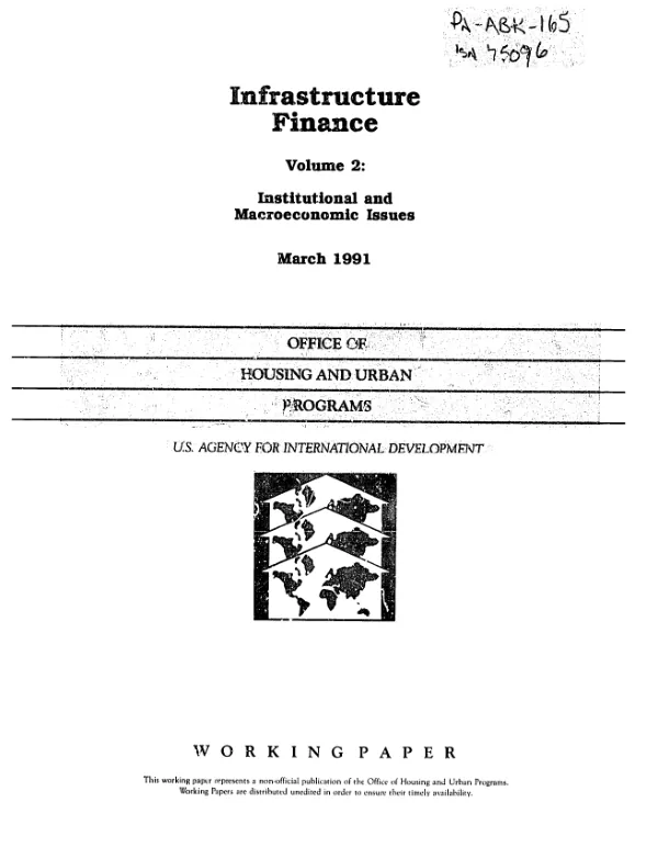 Institutional and macroeconomic issues