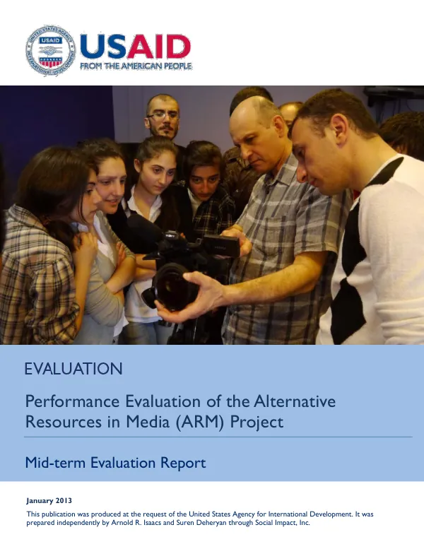 Performance evaluation of the alternative resources in media (ARM) project : mid-term evaluation report