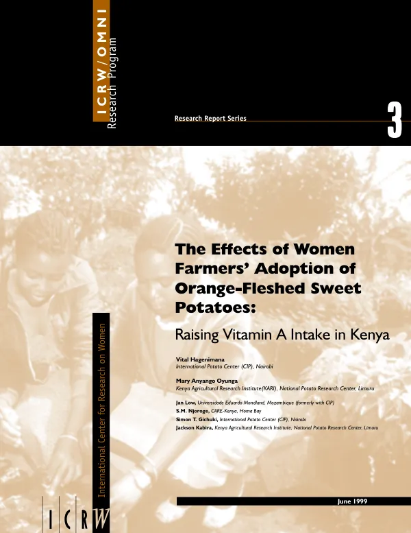 Effects of women farmers" adoption of orange-fleshed sweet potatoes : raising vitamin A intake in Kenya