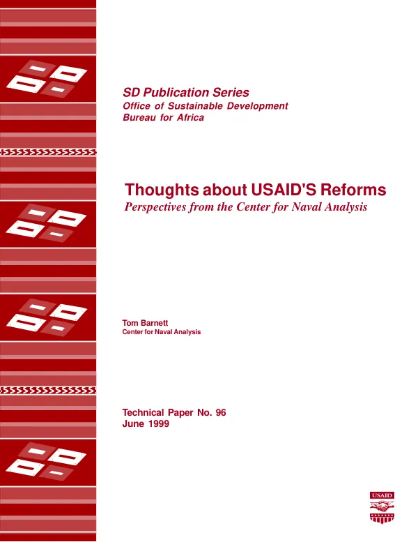 Thoughts about USAID"s reforms : perspectives from the Center for Naval Analysis