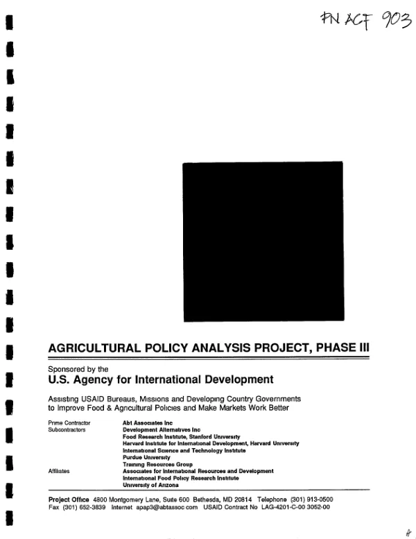 Trade liberalization, economic growth and food security : an example from Bangladesh