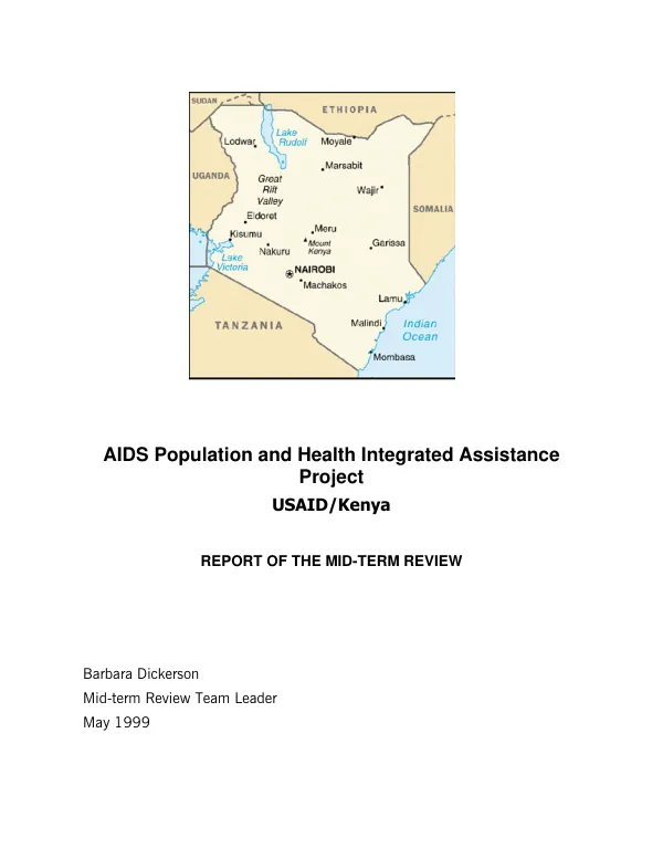 AIDS population and health integrated assistance [APHIA] project : report of the mid-term review