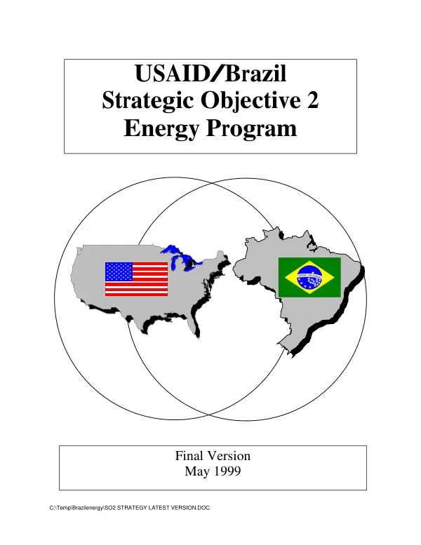 USAID/Brazil : strategic objective 2 -- energy program