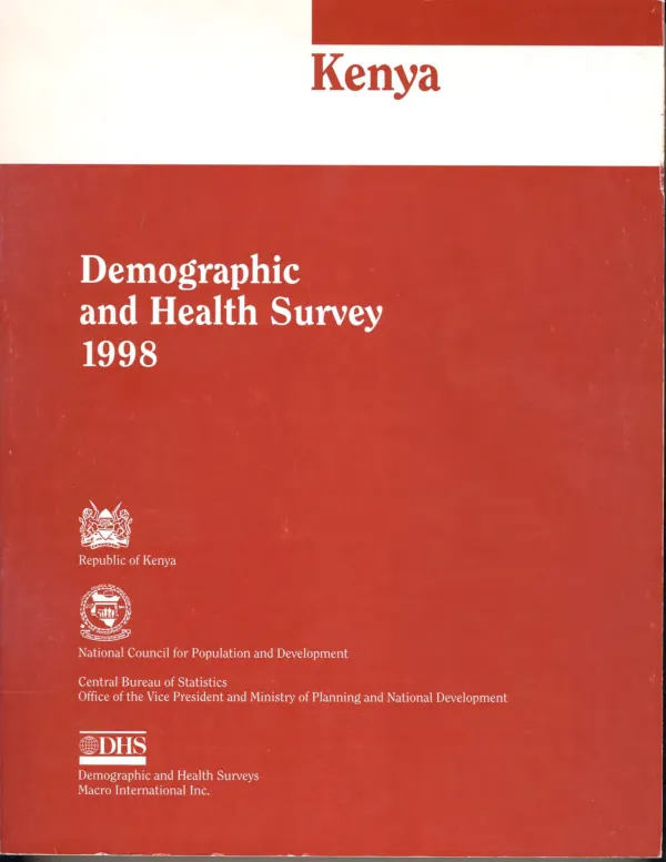Kenya demographic and health survey 1998