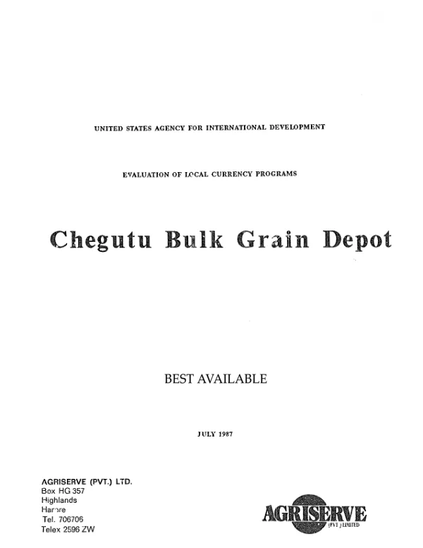 Chegutu Bulk Grain Depot