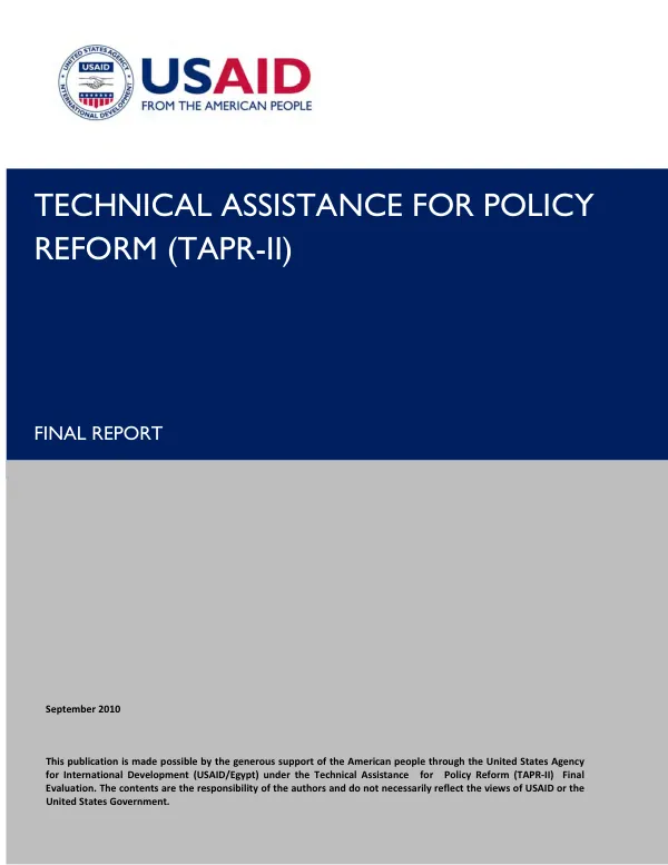 TAPR-II final evaluation report