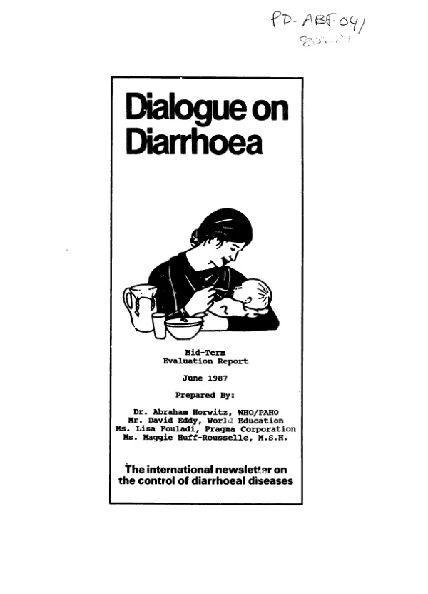 Dialogue on diarrhoea : mid-term evaluation report