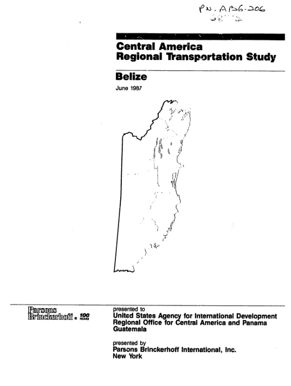 Central America regional transportation study : Belize