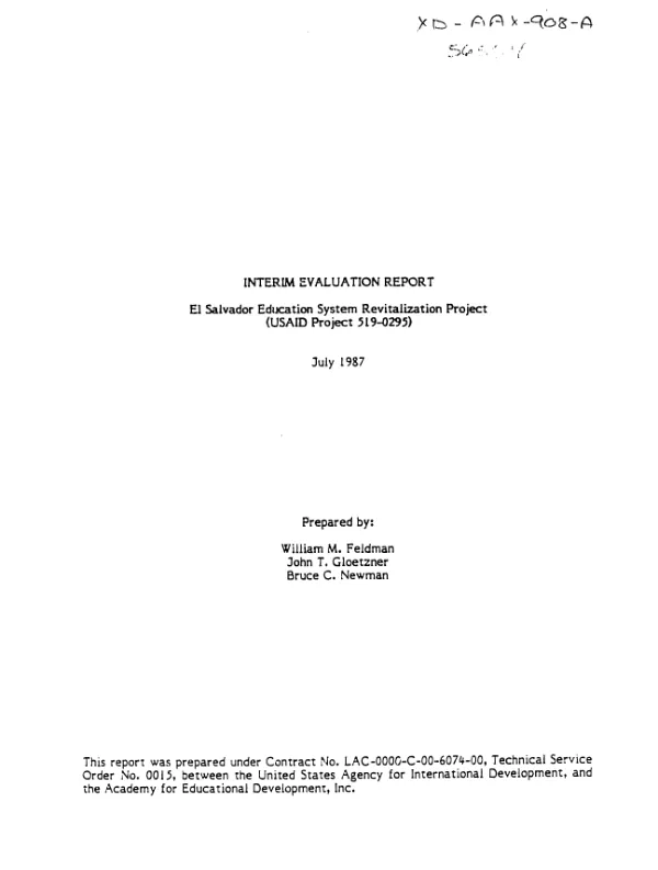 Progress toward an AID data base on women in development
