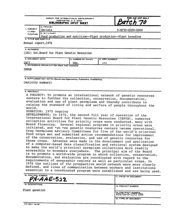 Annual report, 1976