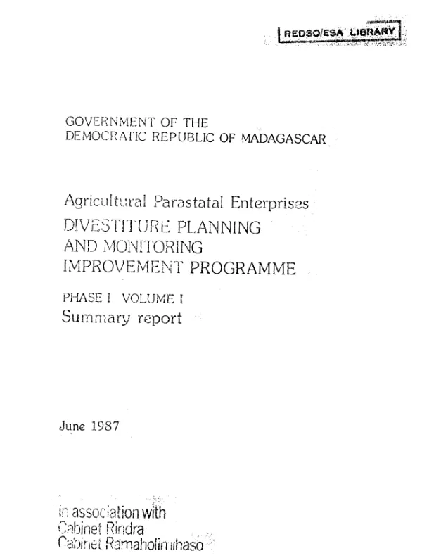 Evaluation methods for child feeding projects in developing countries, final report : Chapt. I, introduction and summary
