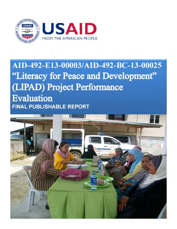 Literacy for peace and development' (LIPAD) project performance evaluation : final report