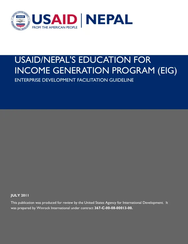 Enterprise development facilitation guideline
