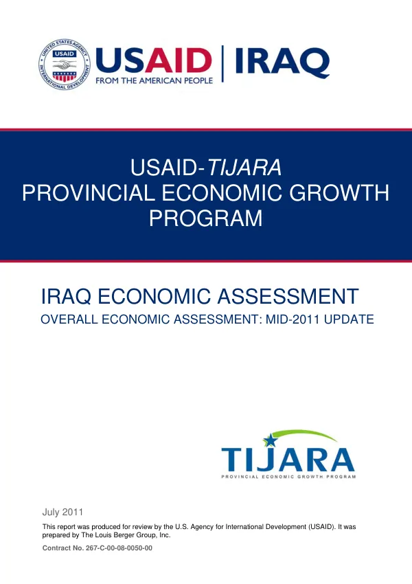 Iraq economic assessment : overall economic assessment : mid-2011 update