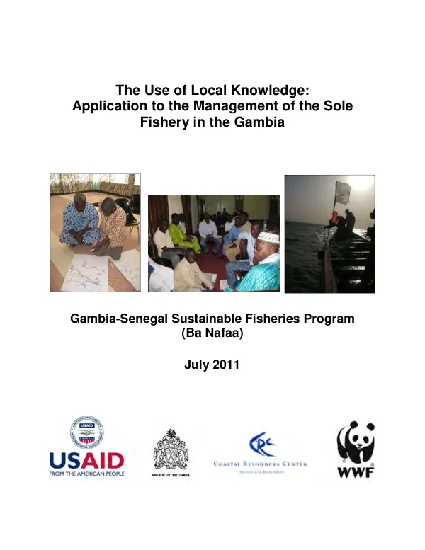 The use of local knowledge : application to the management of the sole fishery in The Gambia