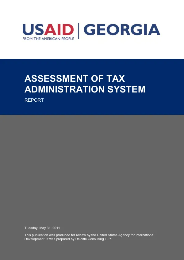 Assessment of tax administration system : report
