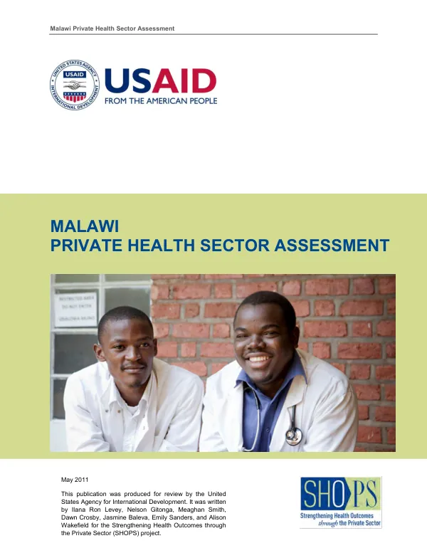 Malawi private health sector assessment