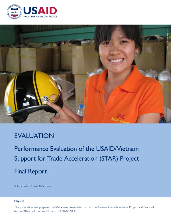 Performance evaluation of the USAID/Vietnam support for trade acceleration (STAR) project : final report