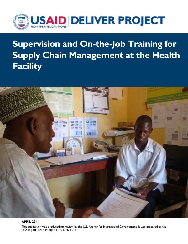 Supervision and on-the-job training for supply chain management at the health facility