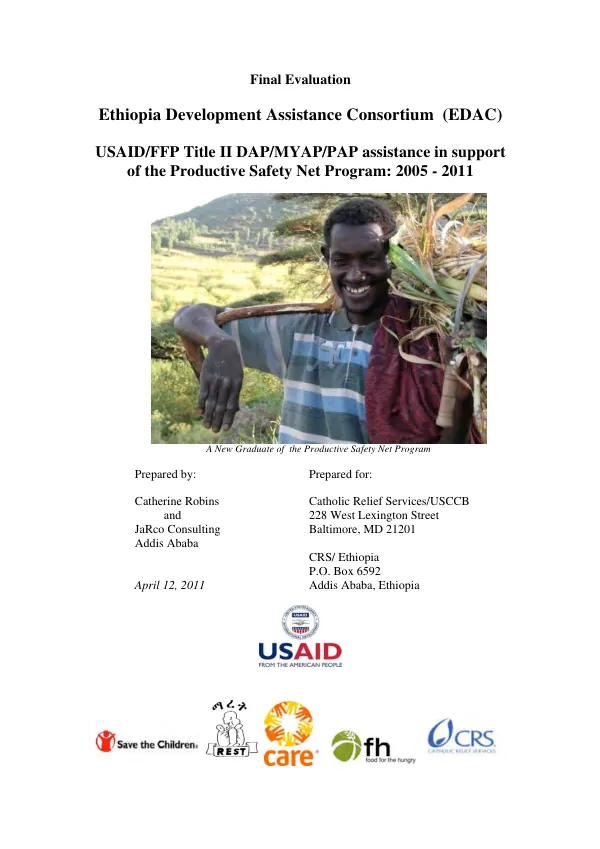 Final evaluation : Ethiopia Development Assistance Consortium (EDAC)