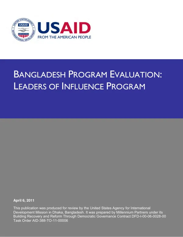 Leaders of influence : evaluation report